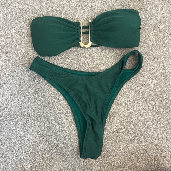 Fashion Nova Green Strapless Bikini - Picture 1 of 1